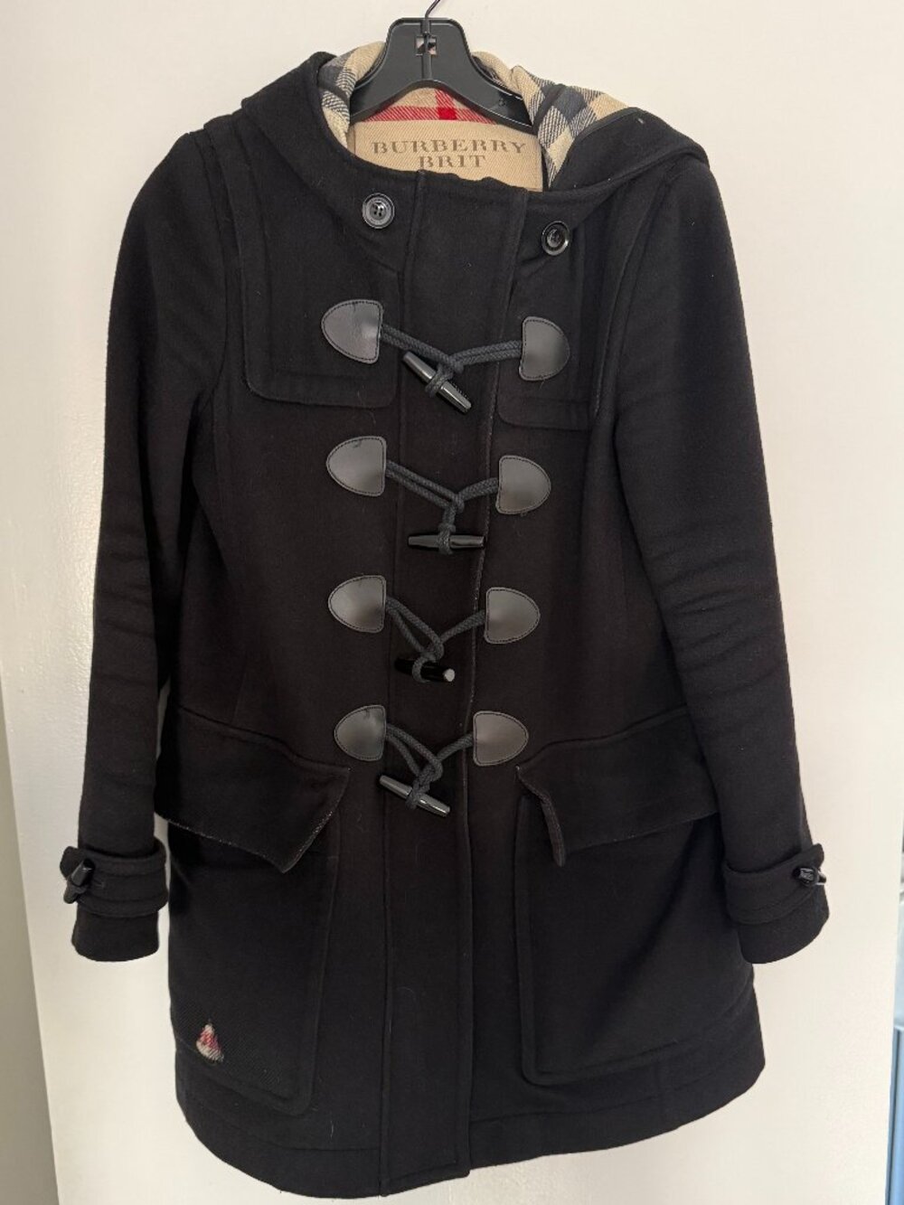 Burberry Brit Black Wool Coat - size M